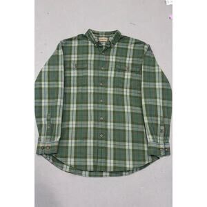 Duluth Trading Co 3XL Heavy Flannel Shirt Green Plaid Work‎